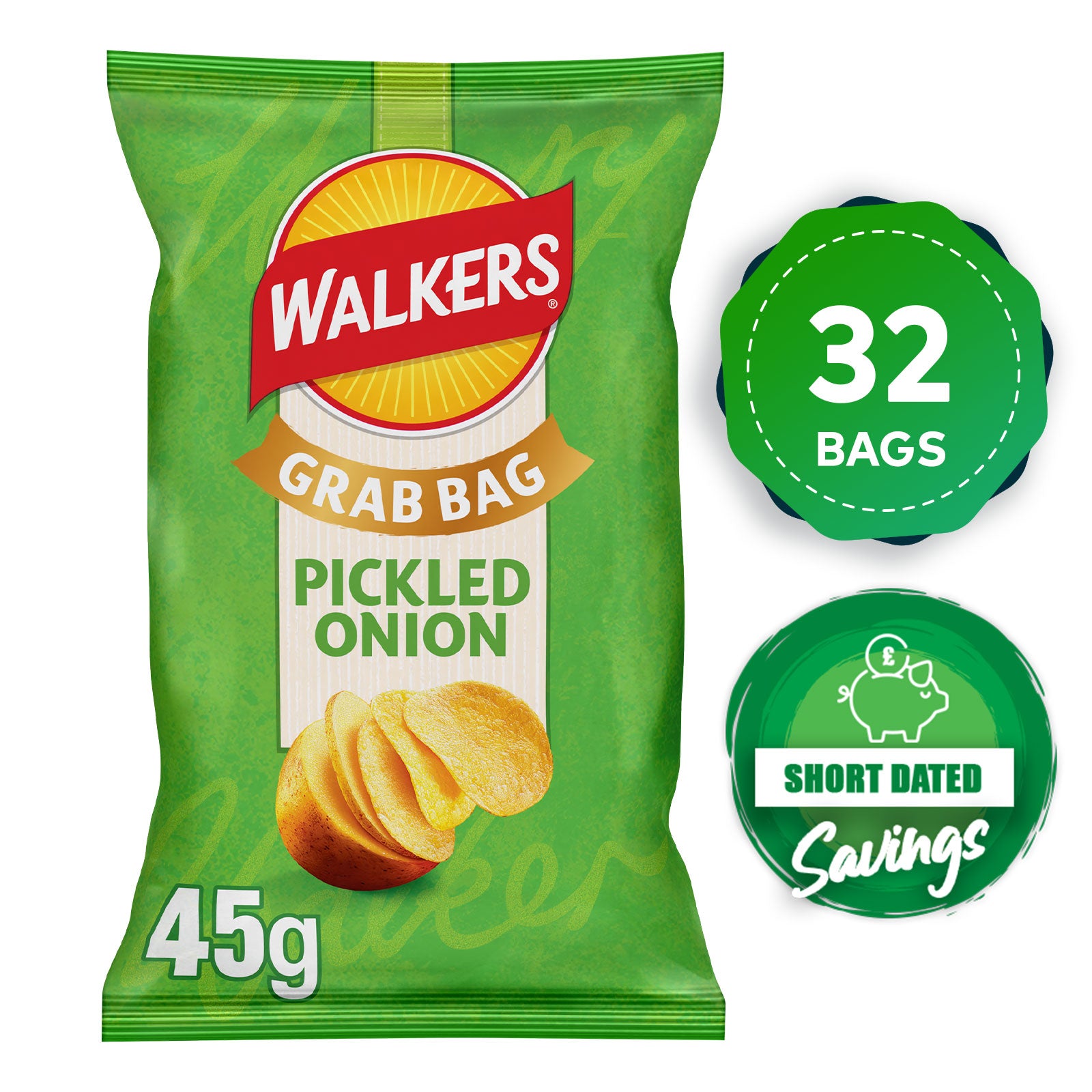 Walkers Snacks Pickled Onion Grab Bag Crisps 32 x 45g - Image 10