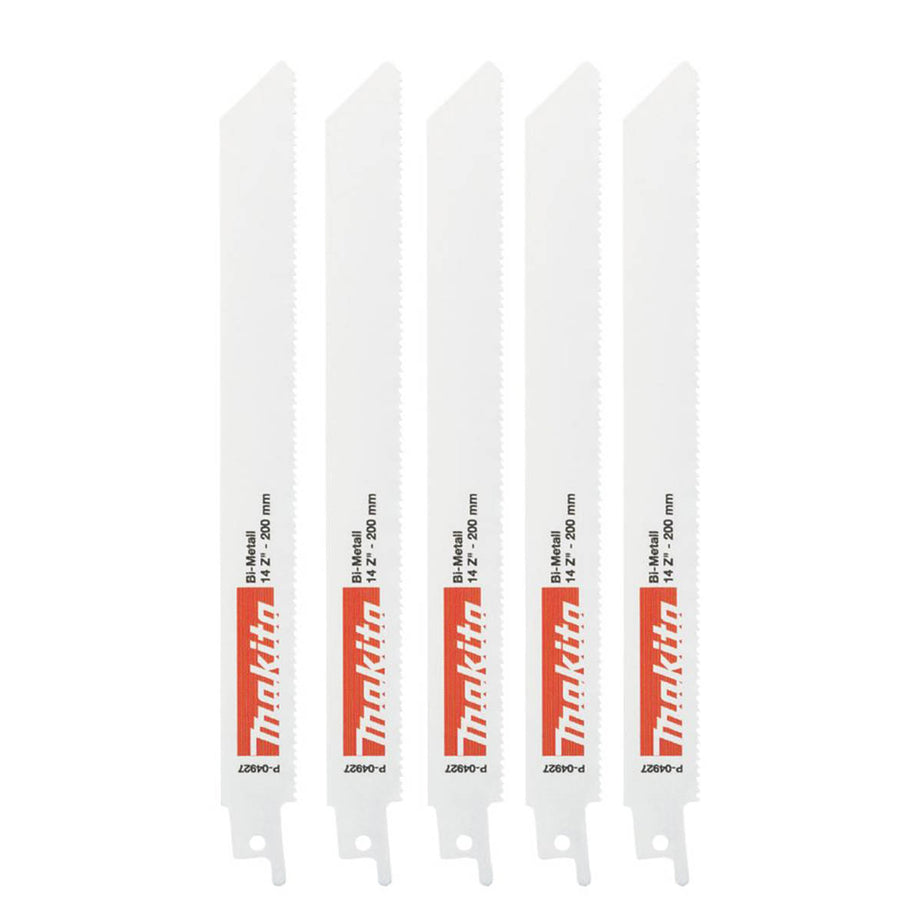 Makita Reciprocating Saw Blades 200mm P-04927 Wood Metal Plastic Pack Of 5 - Image 2