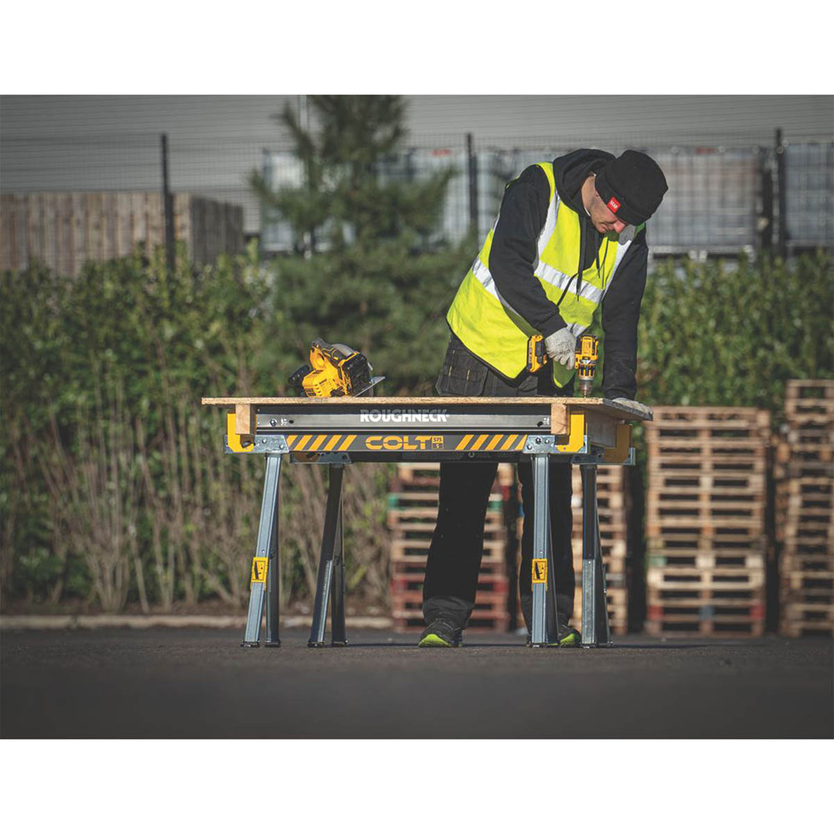 Roughneck Sawhorse Carbon Steel Anti-Slip Surface Heavy Duty Powder Coated 915mm - Image 5