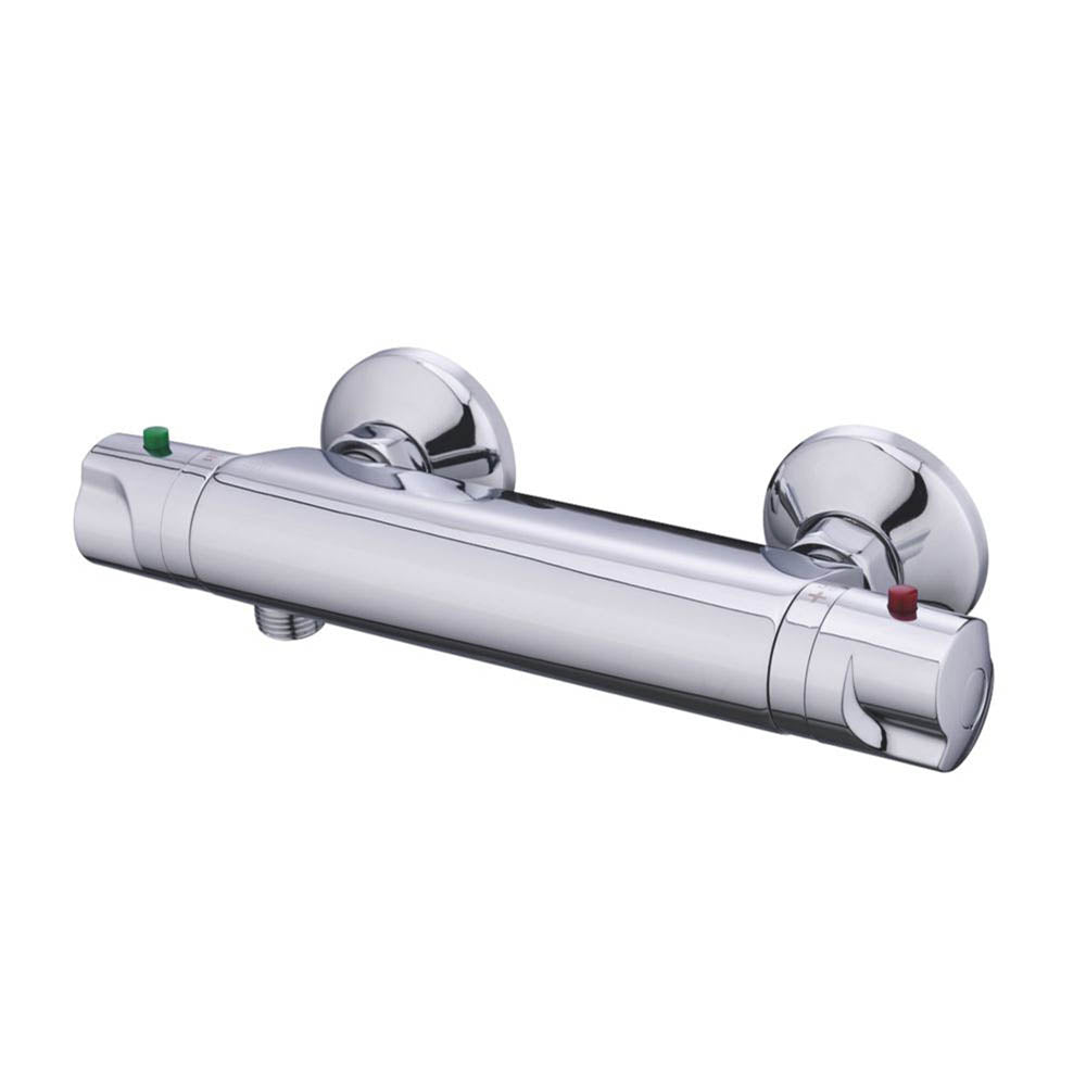 Shower Bar Mixer Valve Thermostatic Brass Chrome Plated Exposed Fixed Modern - Image 2