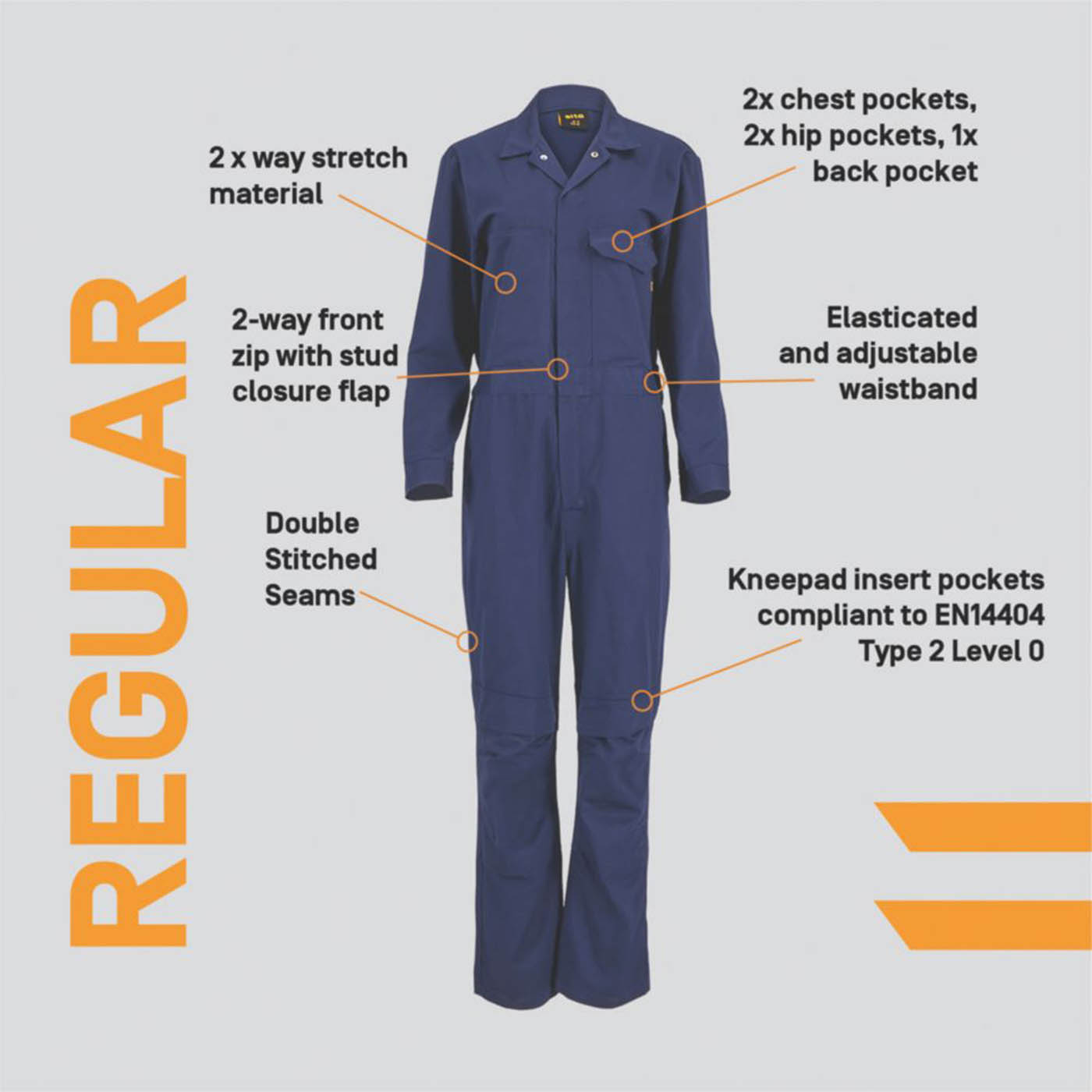 Site Betoia Womens Stretch Coveralls Blue Size 14 28" L - Image 3