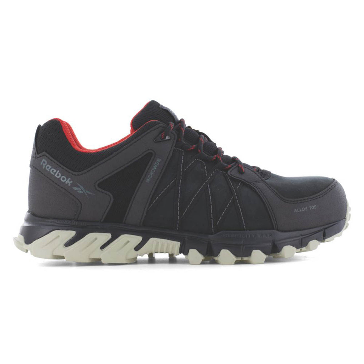 Reebok Safety Trainers Mens TrailGrip Wide Fit Black Work Shoes Alloy Toe Size 8 - Image 2
