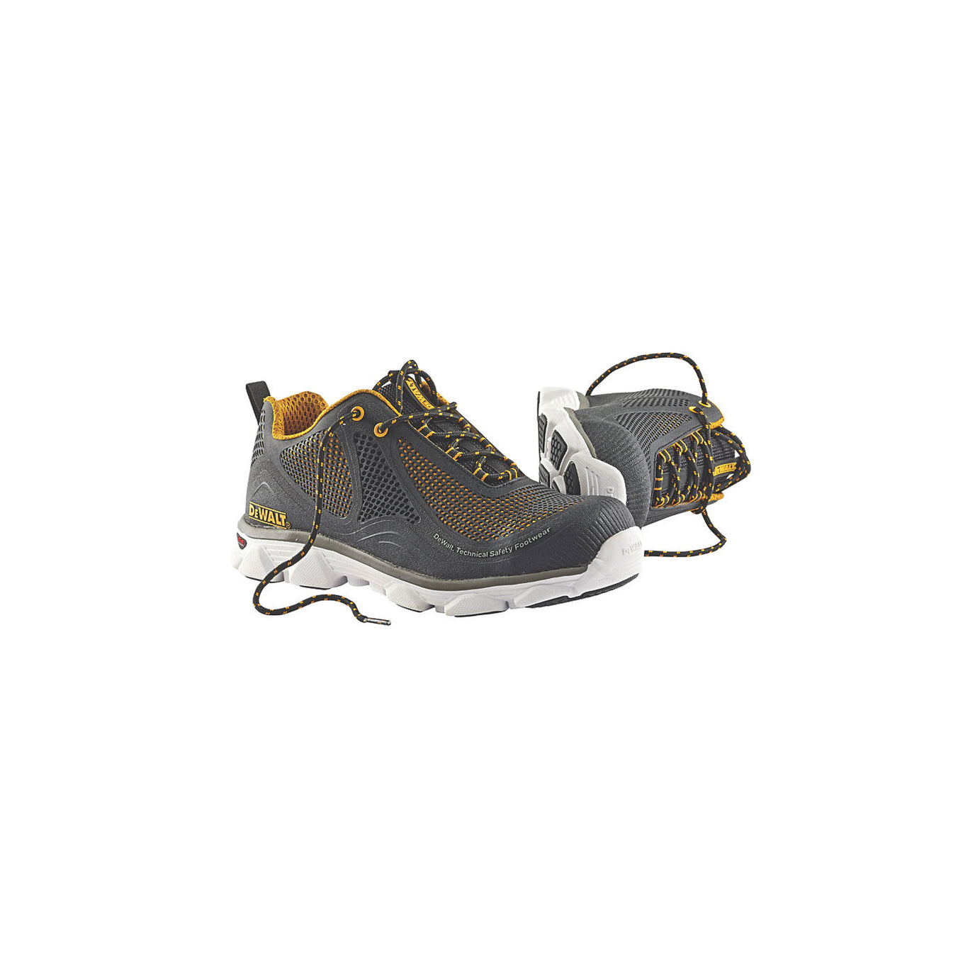 DeWalt Safety Trainers Mens Wide Fit Black Orange Lightweight Steel Toe Size 11 - Image 2