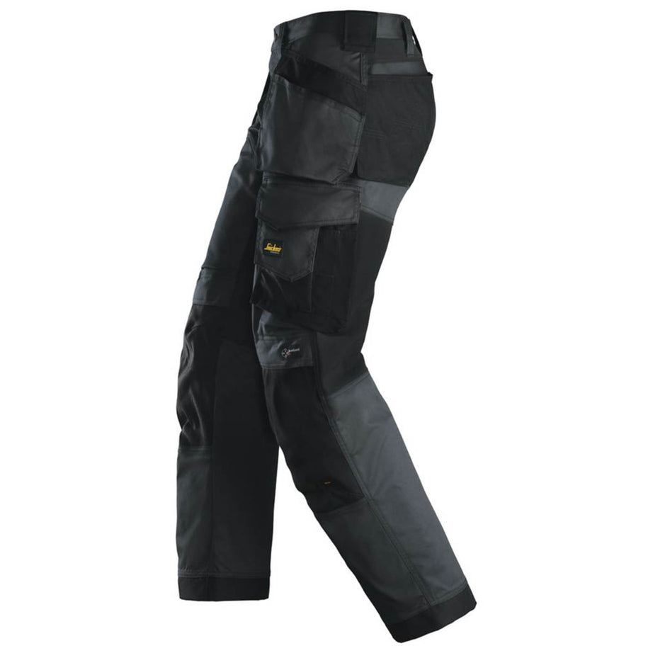 Snickers Mens Work Trousers Stretch Black Breathable Holster Pockets 36" W 30" L - Image 4