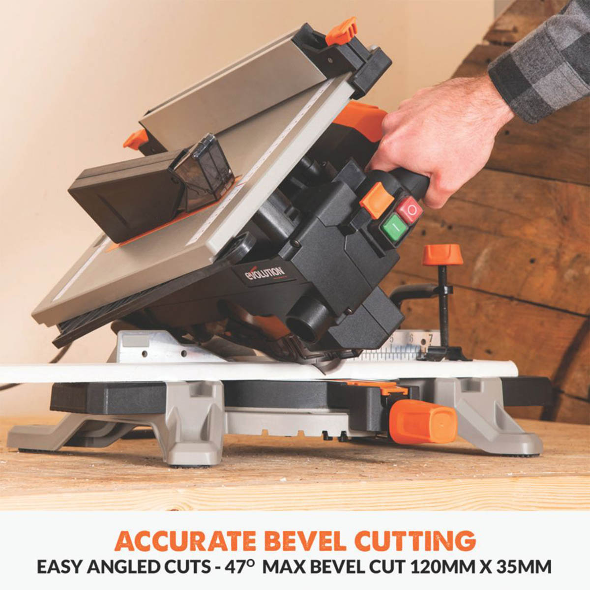 Evolution Table Mitre Saw Electric R210MTSG2 210mm Single Bevel Heavy Duty 1500W - Image 5