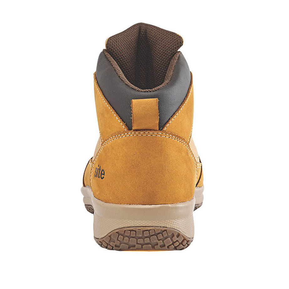 Site Safety Trainer Boots Mens Wide Fit Brown Lightweight Steel Toe Size 11 - Image 5