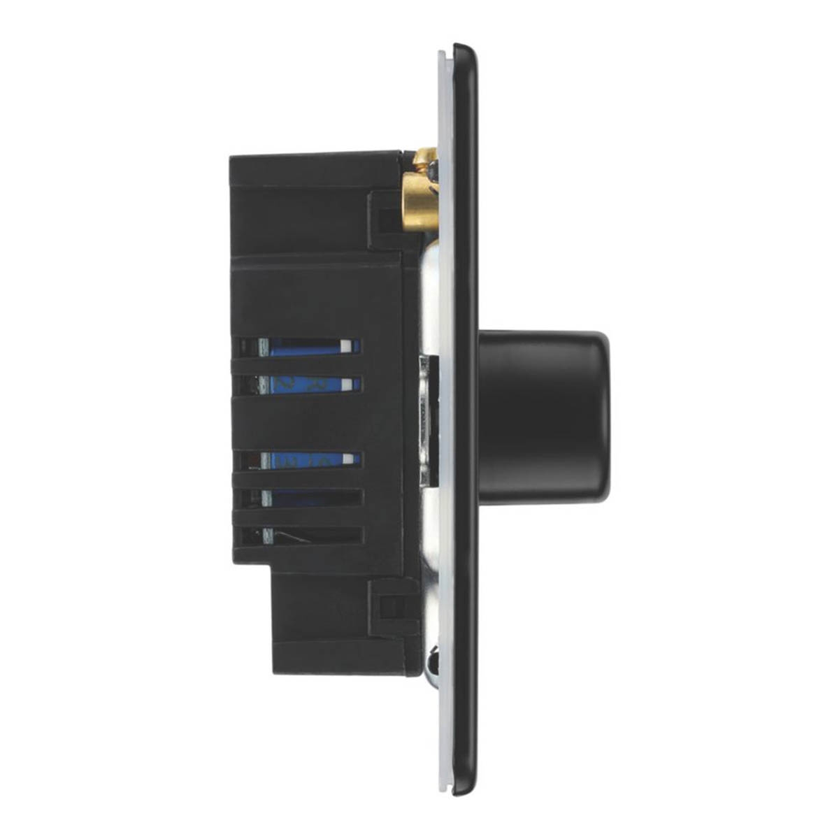 LAP 3-Gang 2-Way LED Dimmer Switch Matt Black with Colour-Matched Inserts - Image 4