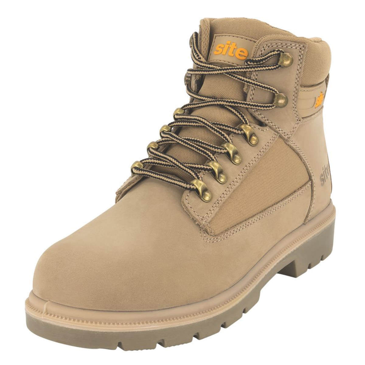 Site Safety Boots Stone Quartz Steel Toe Cap Standard Fit Size 8 - Image 1
