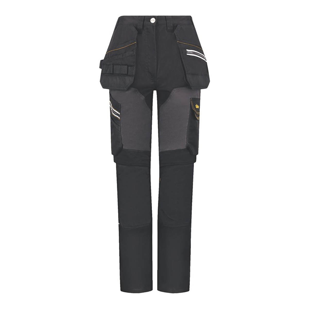 Site Work Trousers Womens Regular Fit Black Grey Multi Pockets Size 10 W32 "31"L - Image 2