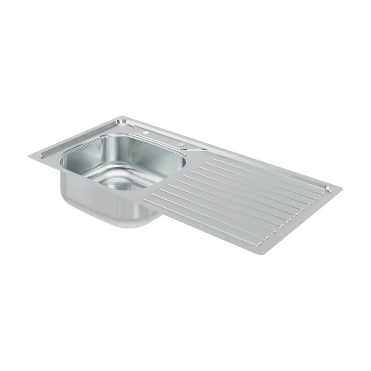 Utility 1 Bowl RH Polished Stainless Steel Sink 1000mm x 500mm - Image 1