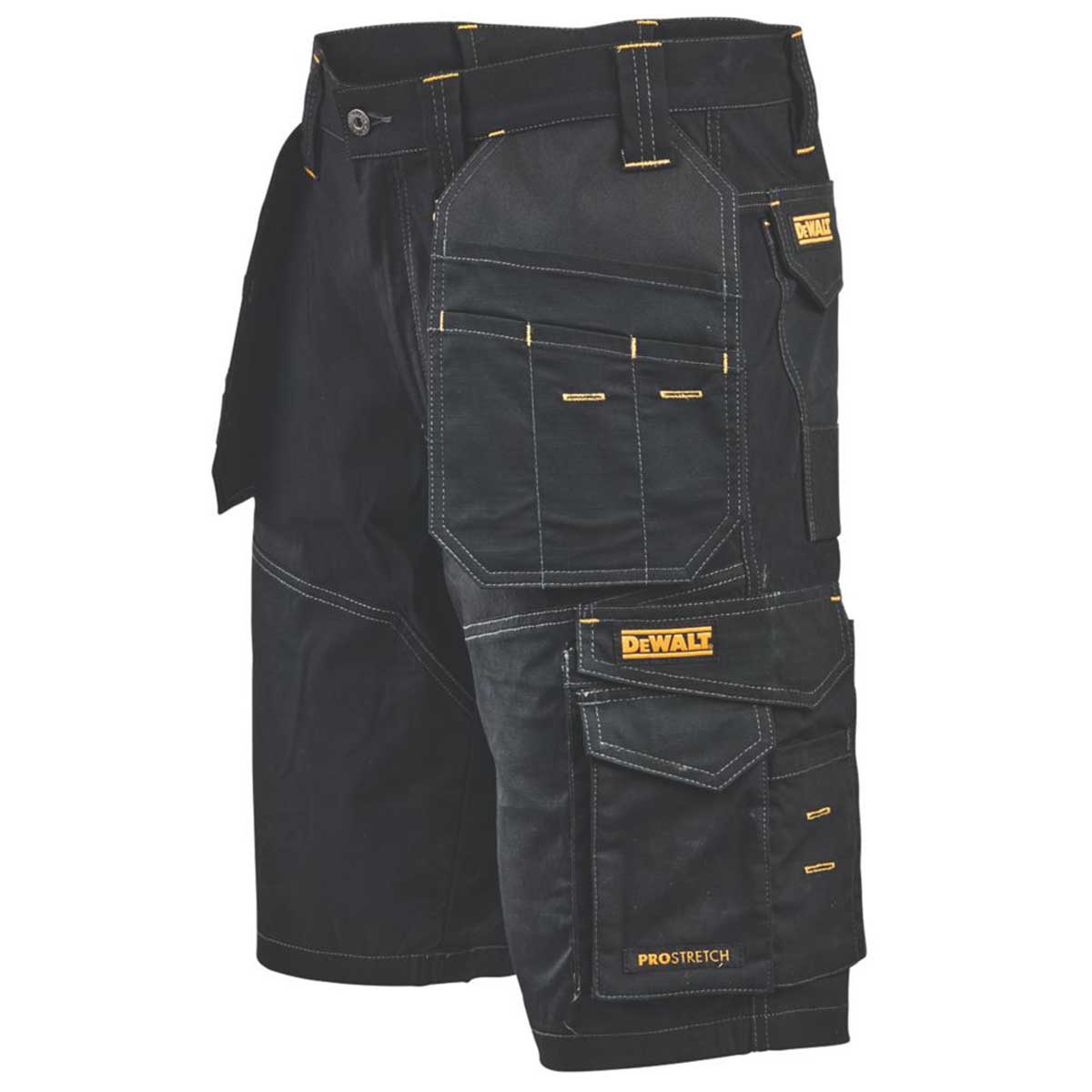 DeWalt Work Shorts Mens Black Multi Pockets Stretch Breathable Comfort 34"W - Image 2