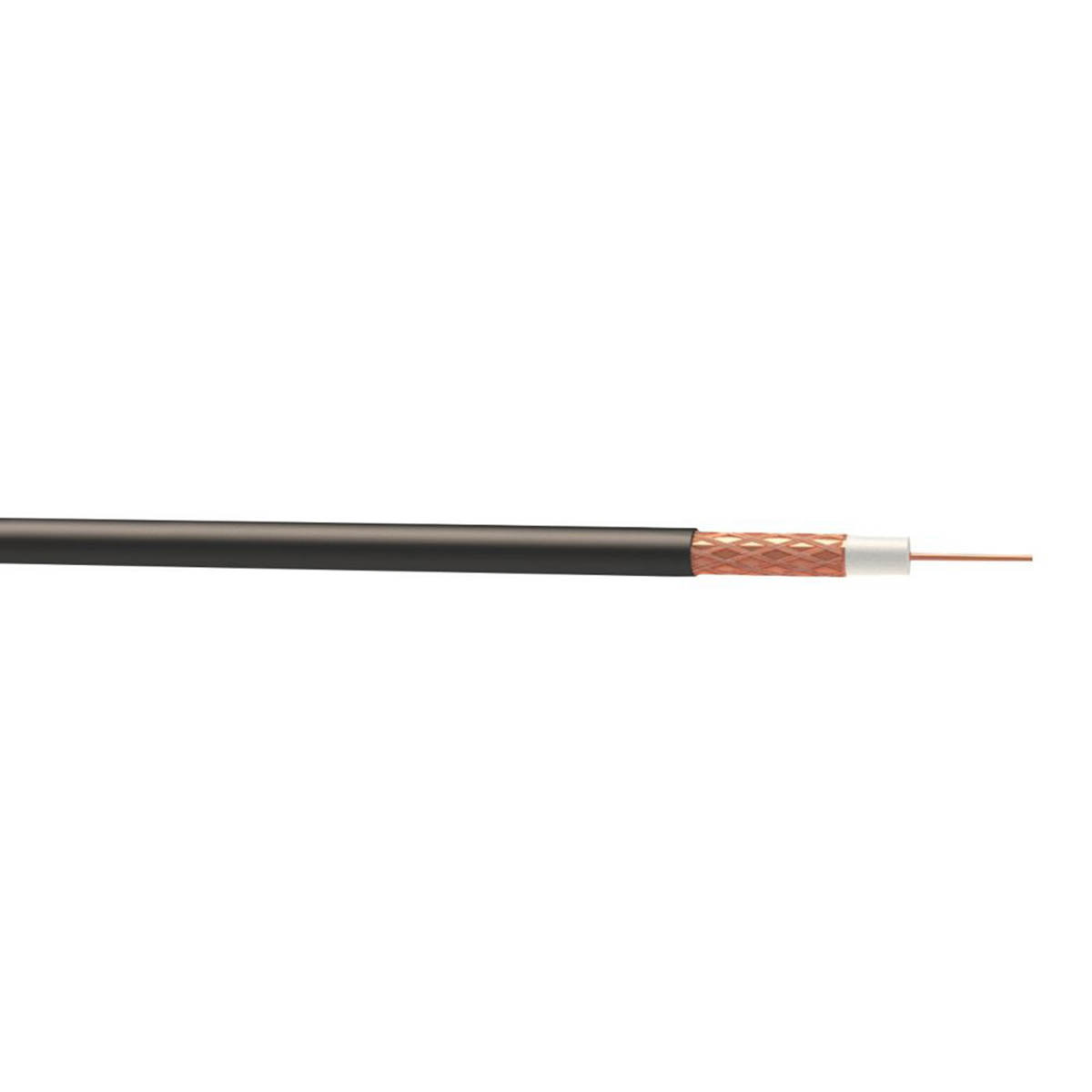 Time Round Coaxial Cable GT100 Black 1-Core 50m Drum - Image 1