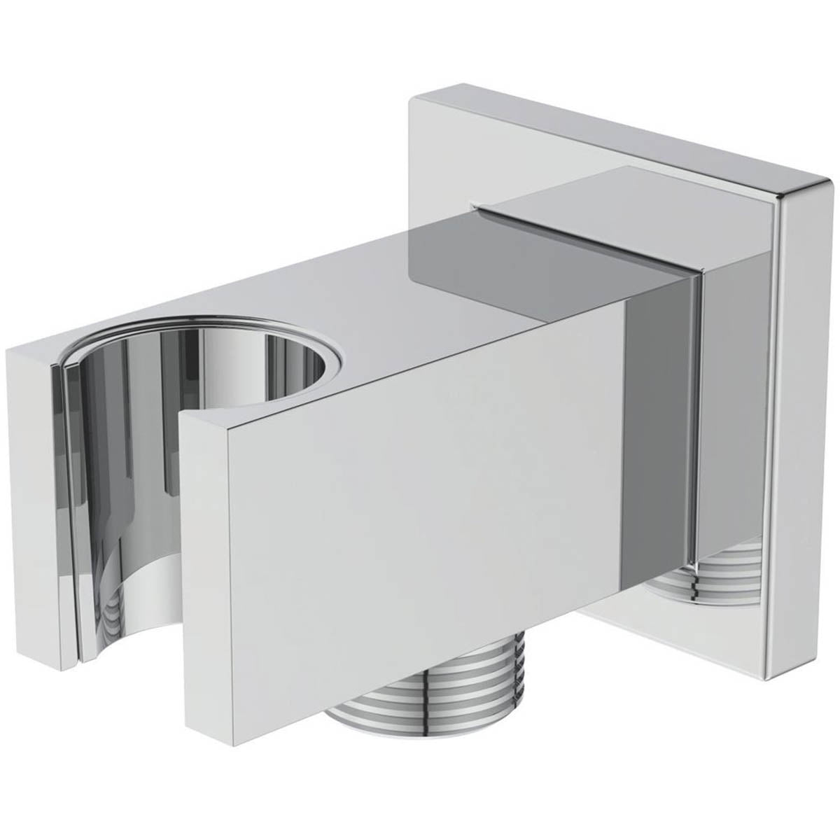 Ideal Standard Handset Elbow Bracket Shower Outlet Square Chrome Contemporary - Image 1