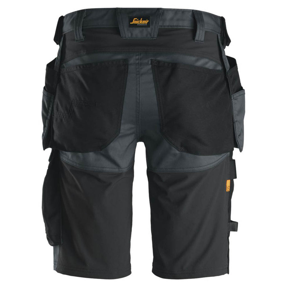 Snickers Work Shorts Mens Grey Black Stretch Breathable Multi Pockets 35"W - Image 6
