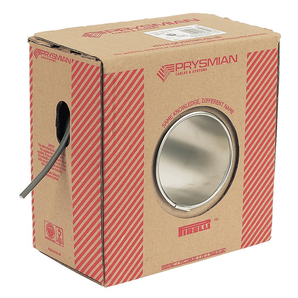 Prysmian Cable Twin And Earth Drum 6242Y 2.5mm² 100m Grey Solid Core Wire - Image 2