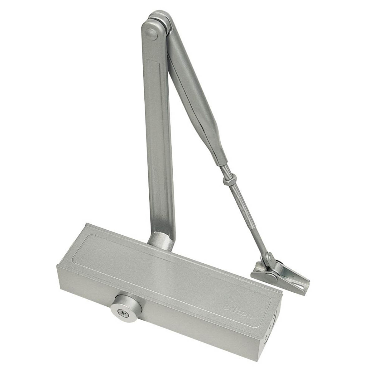 Briton Overhead Door Closer Silver Fire Rated Adjustable Universal 1100mm - Image 2