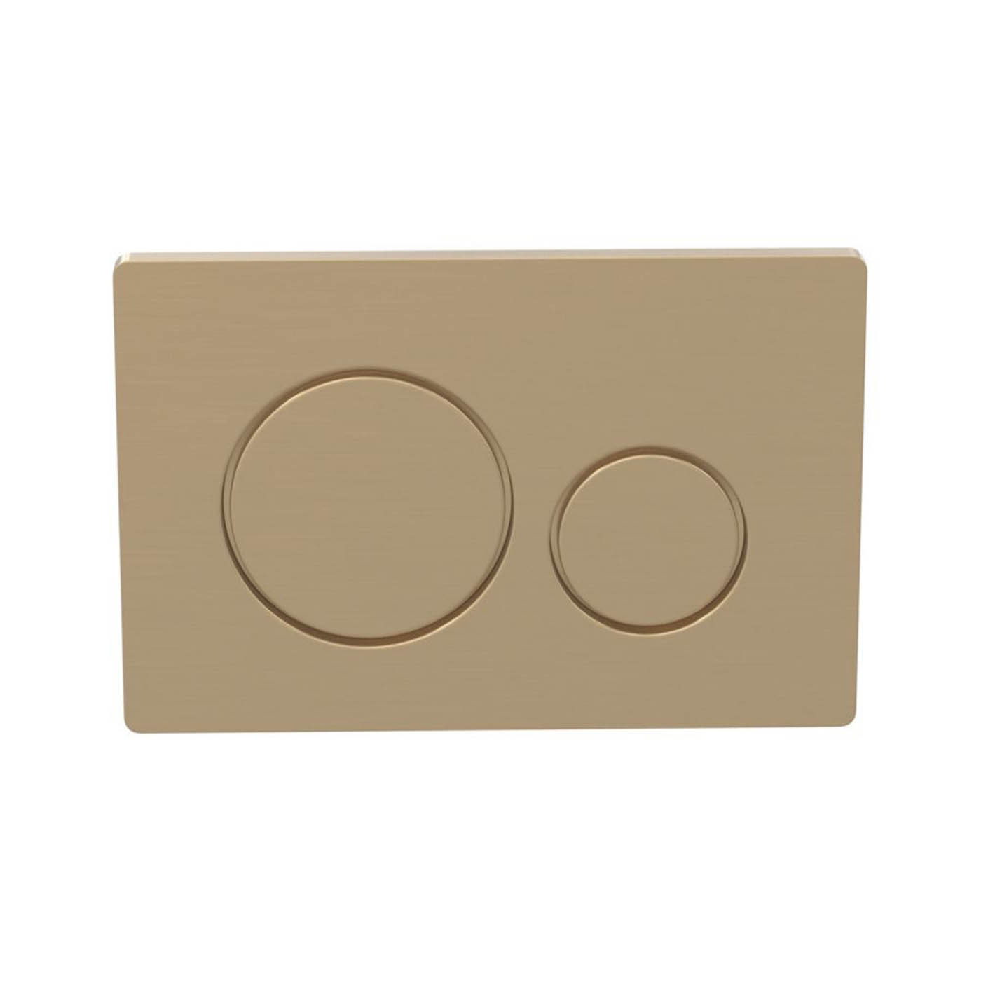 Dual Flushing Plate Brushed Brass Round Water Saving Low Volume Flush Clip On - Image 2