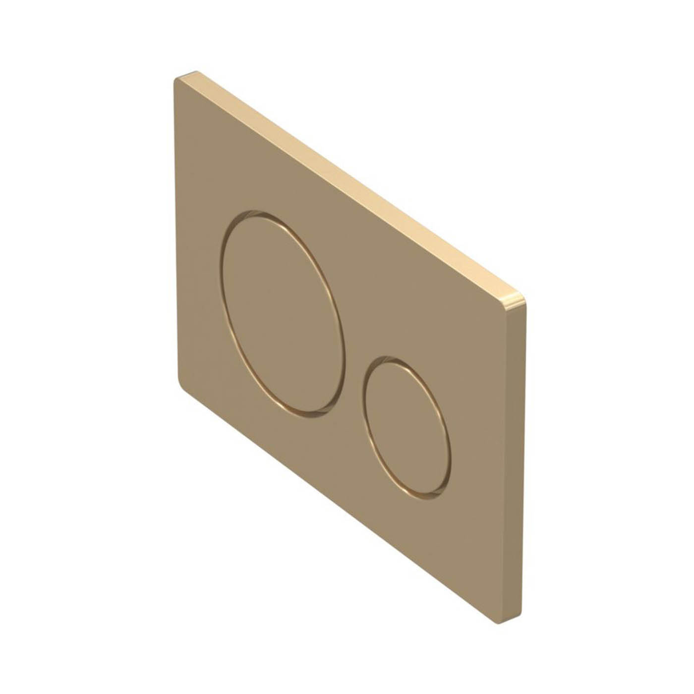 Dual Flushing Plate Brushed Brass Round Water Saving Low Volume Flush Clip On - Image 3