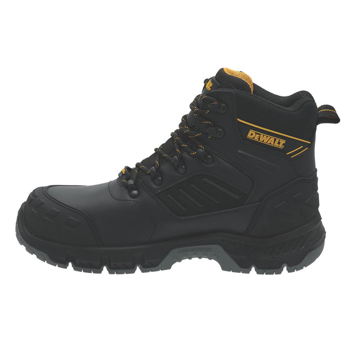 DeWalt Safety Boots Mens Wide Fit Black Waterproof Work Shoes Steel Toe Size 7 - Image 2