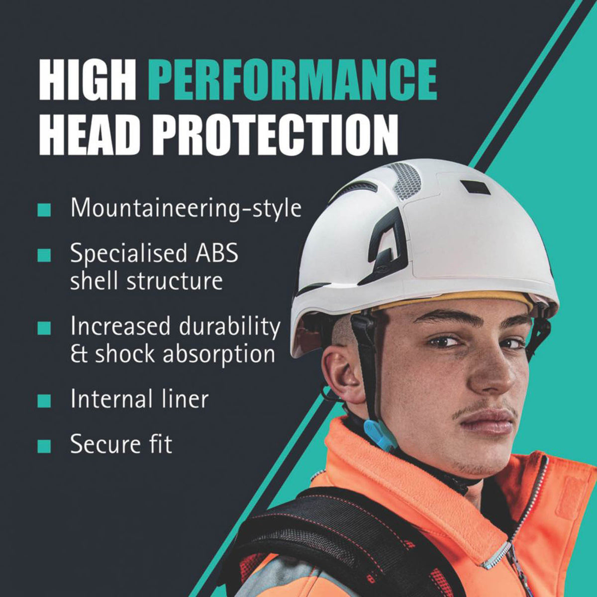 JSP Safety Helmet Unisex EVO ALTA Skyworker White Hard Hat Vented One Size - Image 2