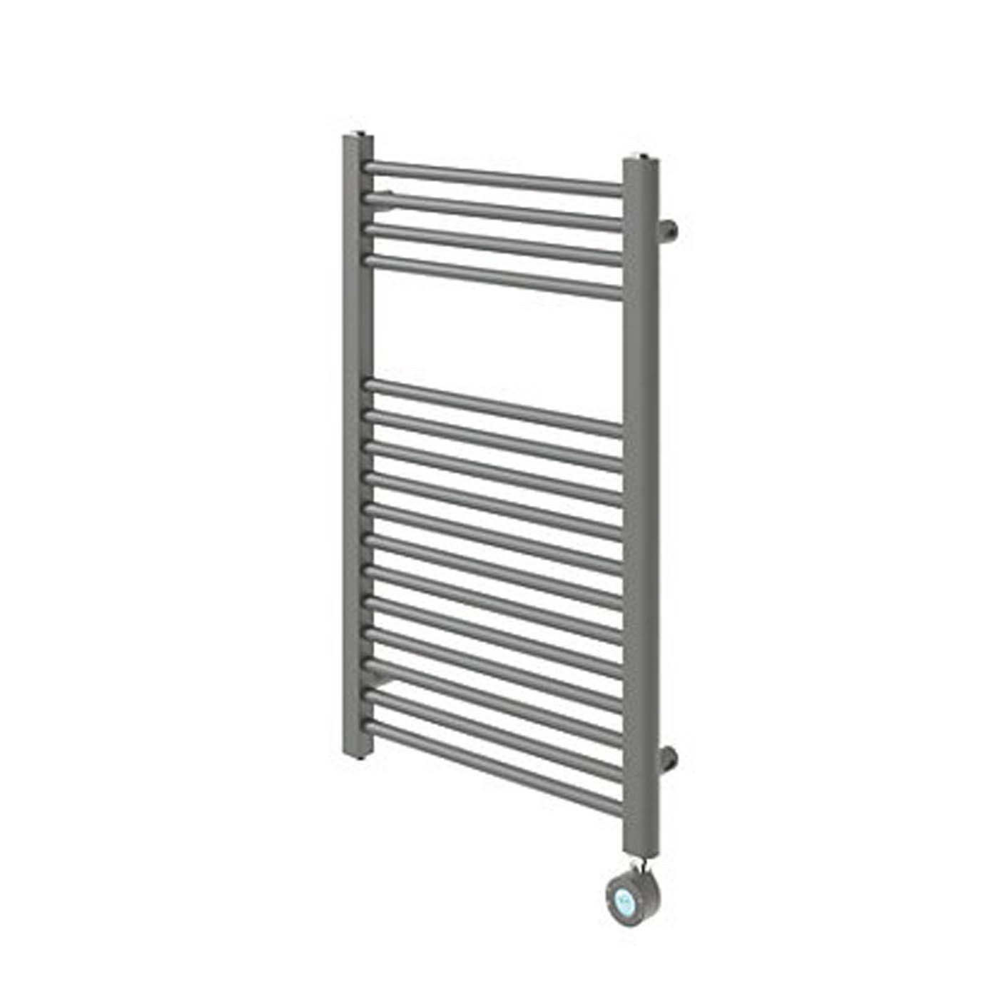 Flomasta Electric Towel Rail Radiator Anthracite Flat Bathroom Warmer 80x50cm - Image 1