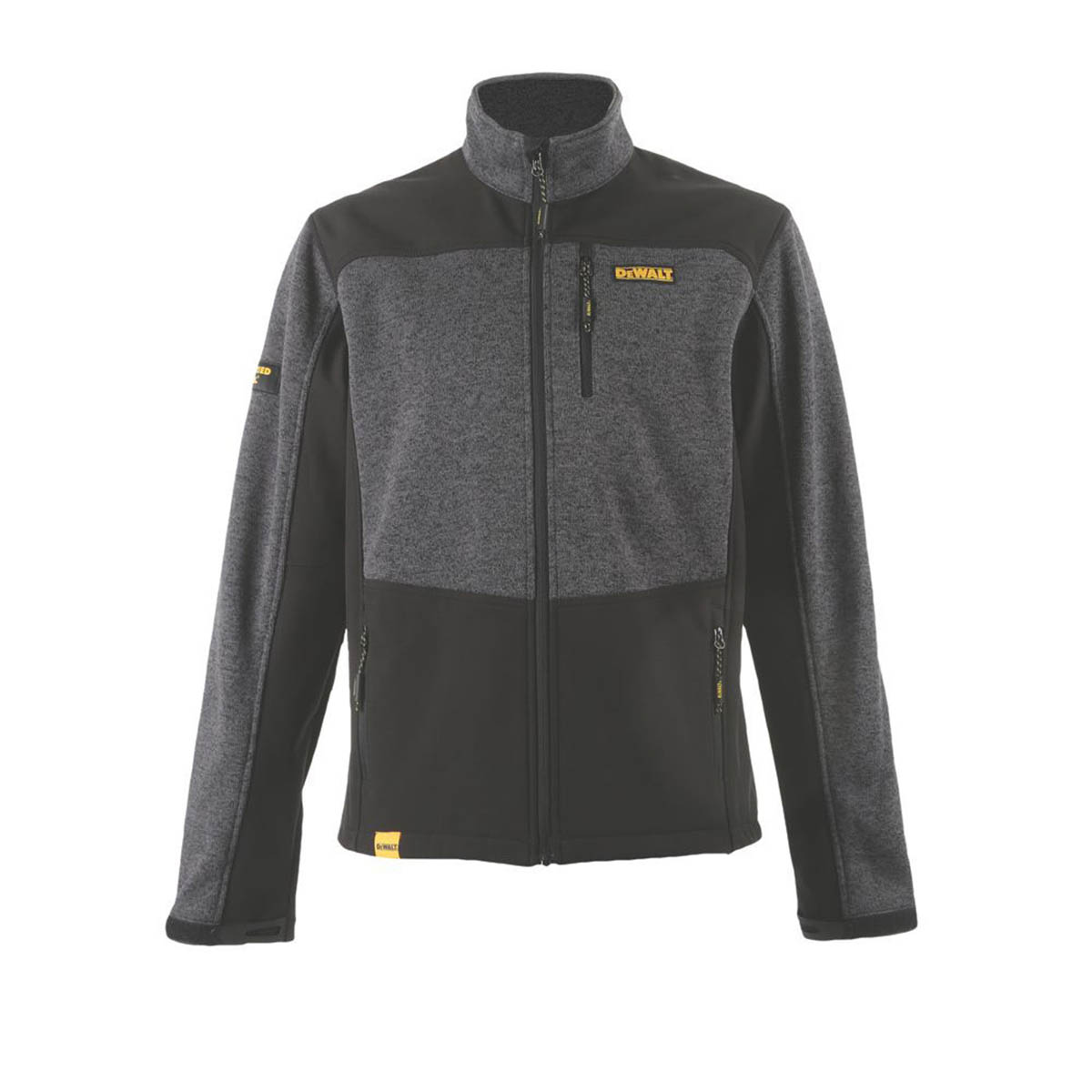 DEWALT Mens Work Fleece Jacket Grey Black Zipped Pockets X Large 49" Chest - Image 1