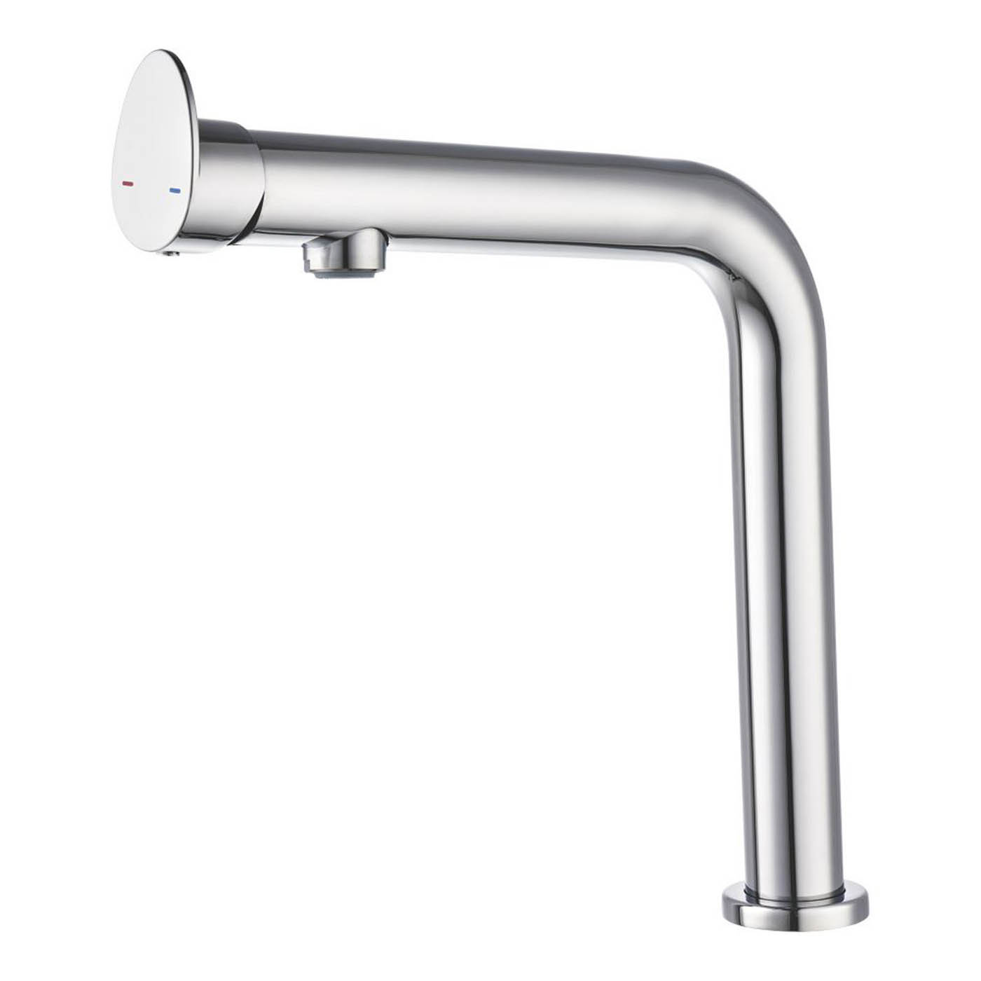Kitchen Mono Mixer Tap Chrome Single Lever Modern Deck Mounted (H)218 mm - Image 1
