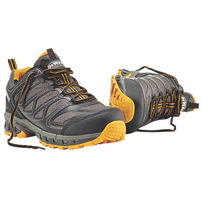 DeWalt Safety Trainers Mens Grey Yellow Wide Fit Steel Toe Cap Shoes Size 10 - Image 1