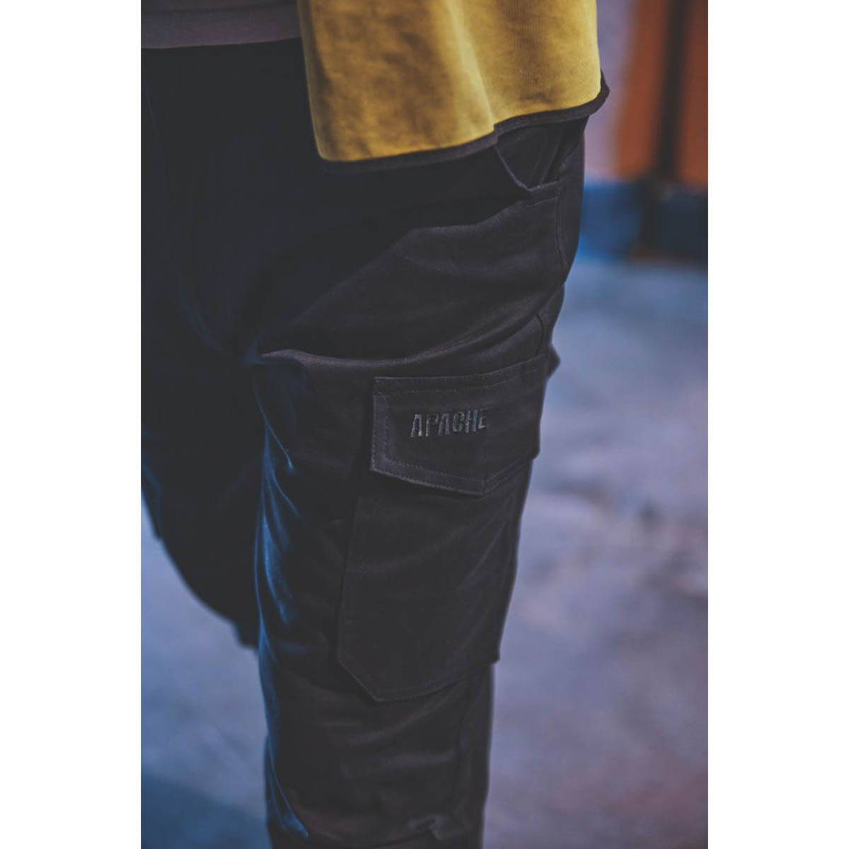 Apache Mens Work Trousers Cargo Black Slim Fit Multi Pockets Zip 36" W 29" L - Image 3
