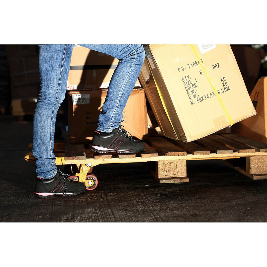 Amblers Safety Trainers Womens Standard Fit Black Pink Boots Steel Toe Size 7 - Image 6