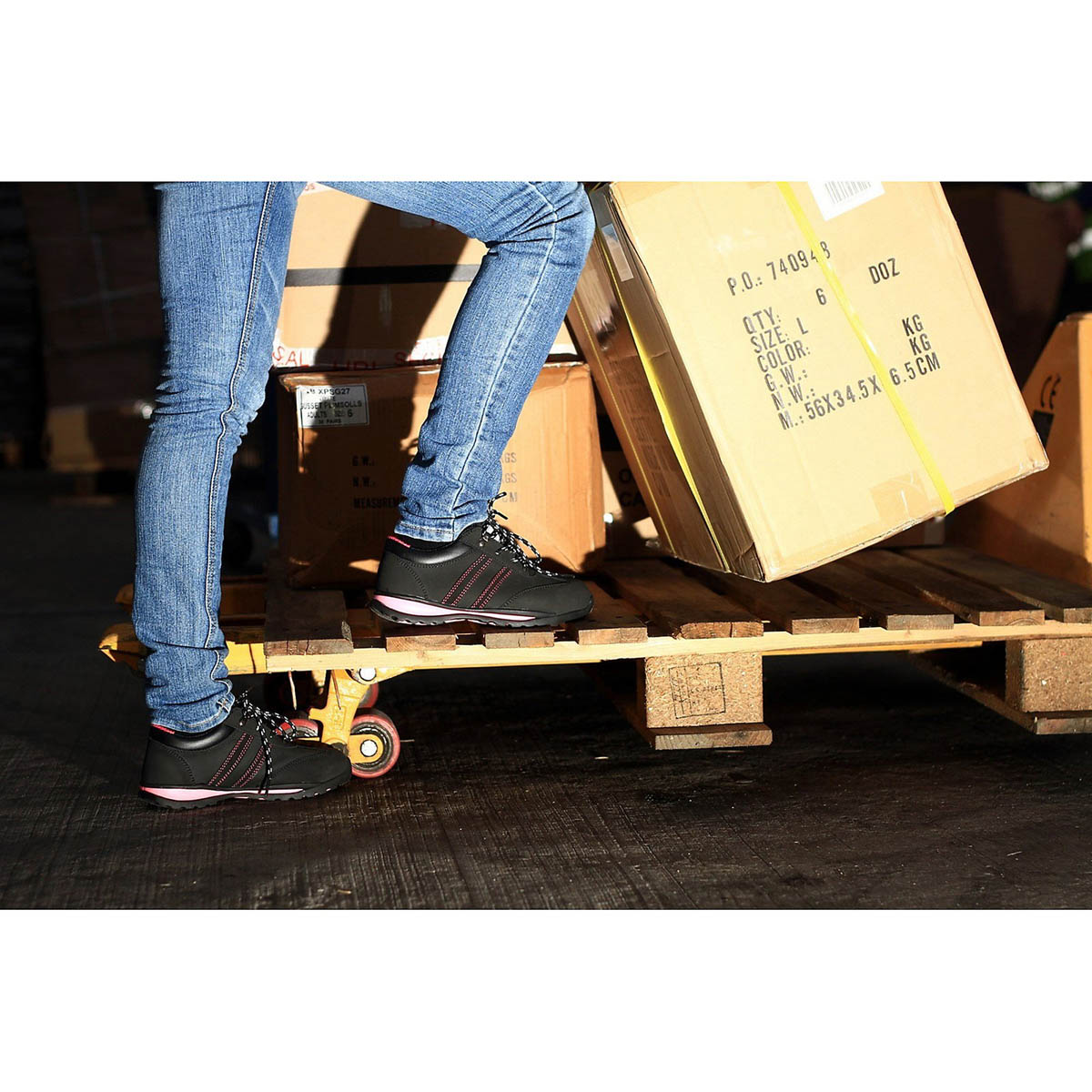 Amblers Safety Trainers Womens Standard Fit Black Pink Boots Steel Toe Size 7 - Image 6