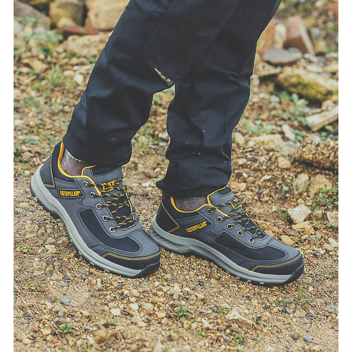 CAT Mens Safety Trainers Wide Fit Steel Toe Cap Grey Lightweight Size 13 - Image 2