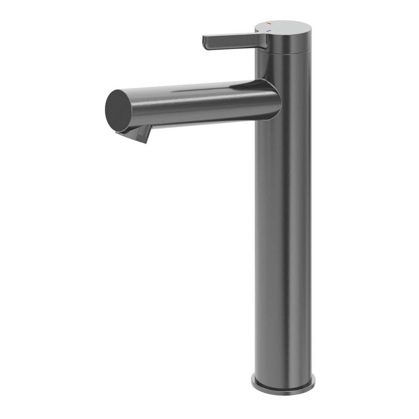 Swirl Bathroom Basin Tap Mono Mixer Titanium 250mm Single Lever Modern Faucet - Image 1