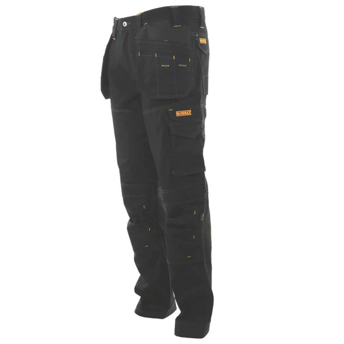 DeWalt Work Trousers Mens Regular Fit Black Stretch Multi Pockets 40W 31L - Image 3