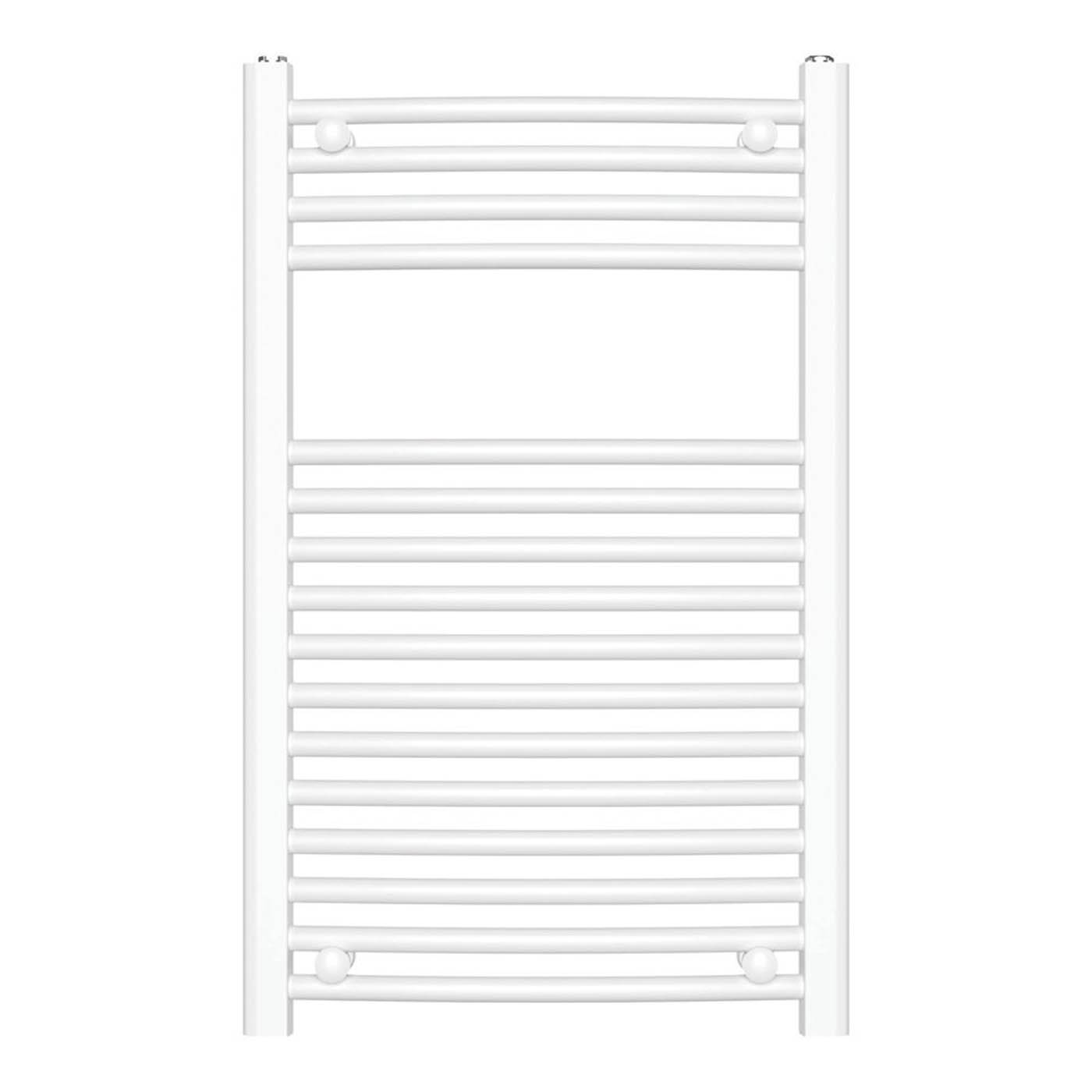 Flomasta Towel Rail Radiator White Curved Bathroom Warmer Ladder (H)80x(W)50cm - Image 2