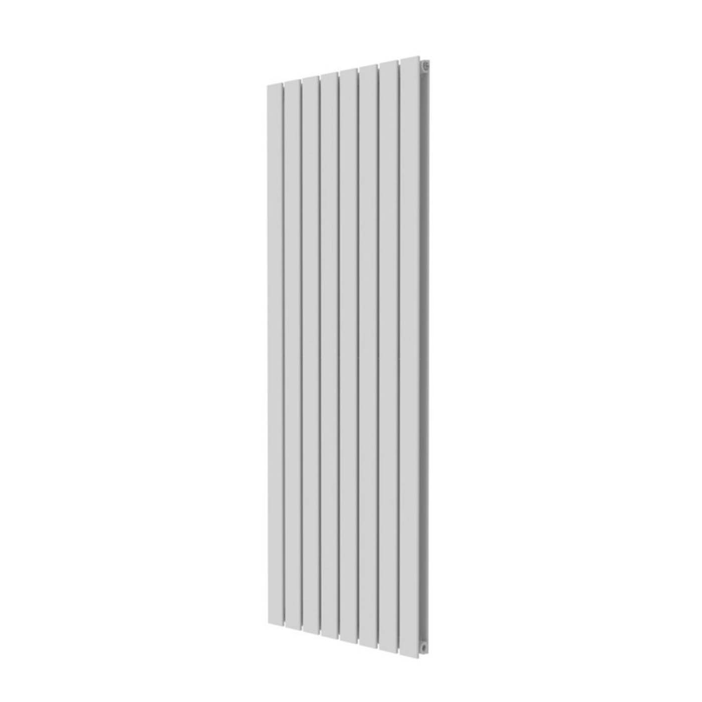 Flomasta Designer Radiator Heater White Vertical Double Panel 1800 x 608mm - Image 1