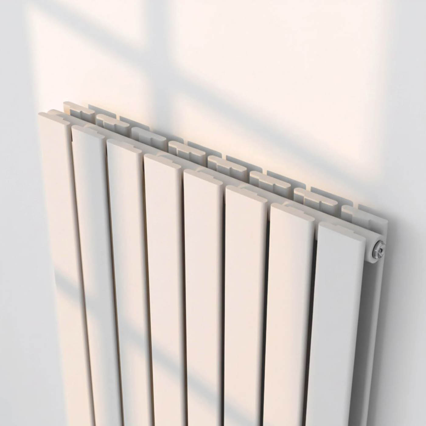 Flomasta Designer Radiator Heater White Vertical Double Panel 1800 x 608mm - Image 3
