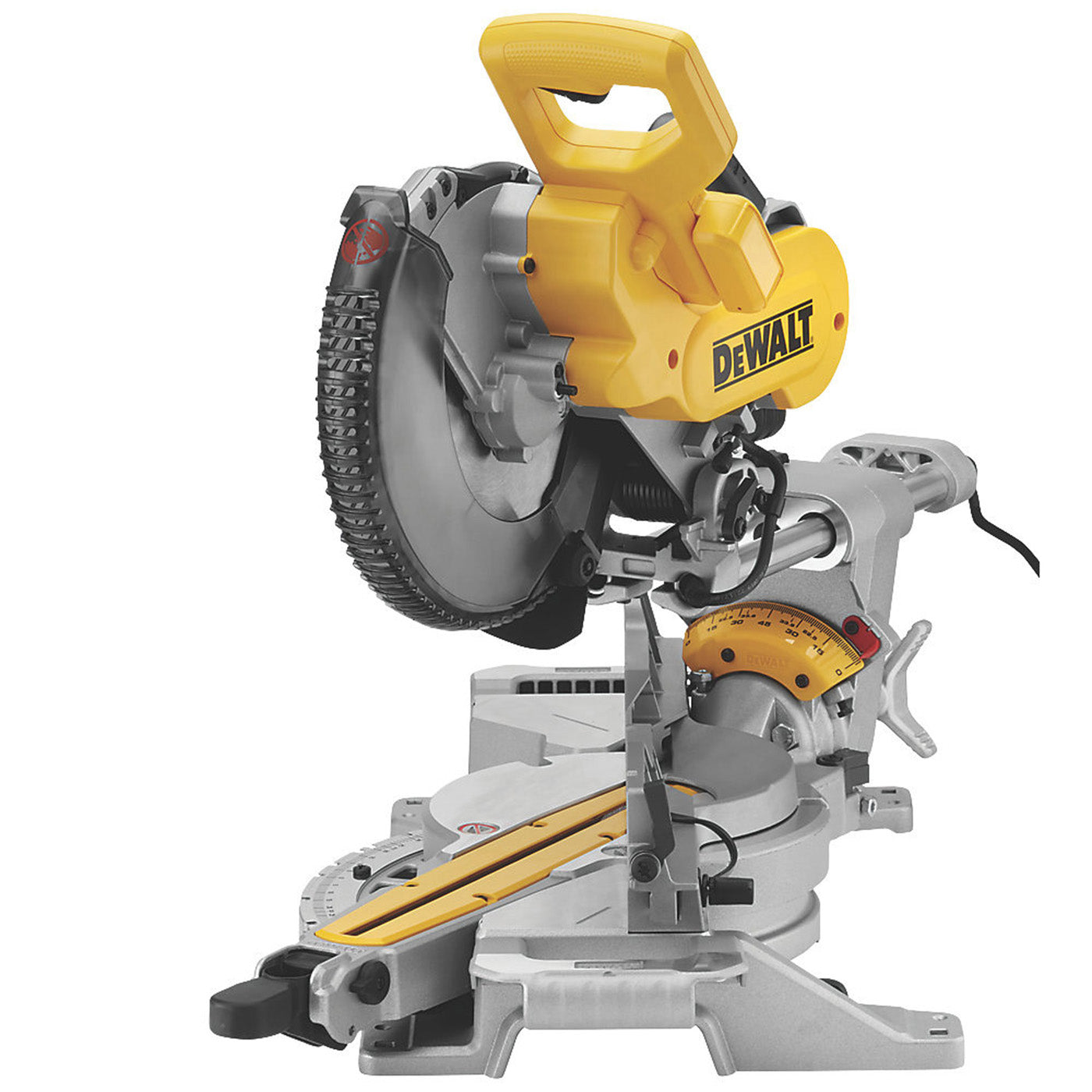DeWalt Electric Mitre Saw Double-Bevel Sliding Brushed DWS727GB 250mm 240V 1675W - Image 1