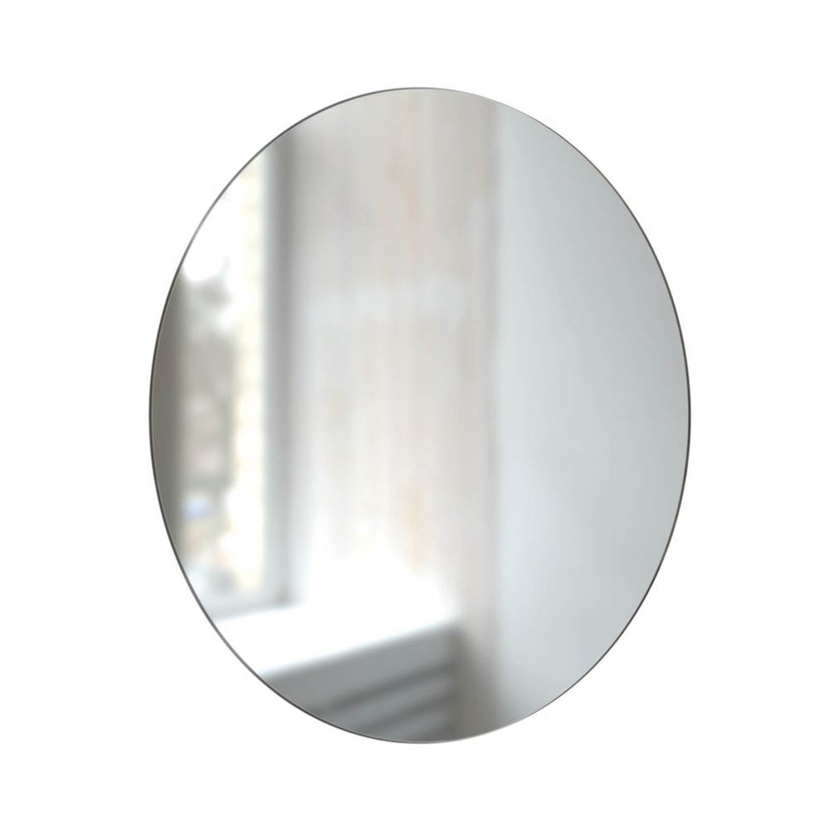 Bathroom Mirror Plain Slim Profile Wall Mounted Modern 600mm x 10mm x 600mm - Image 1