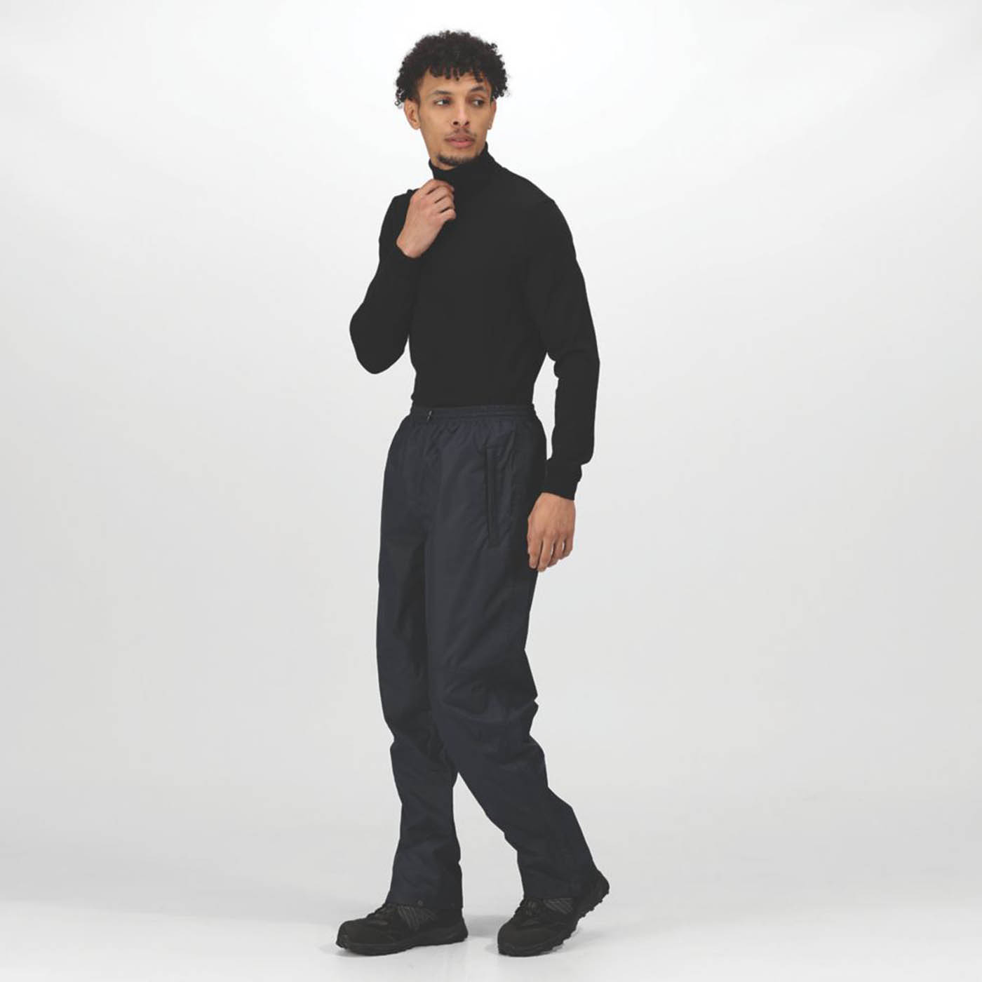 Regatta Mens Work Trousers Linton Waterproof Navy Breathable Large 36.5" W 32" L - Image 5