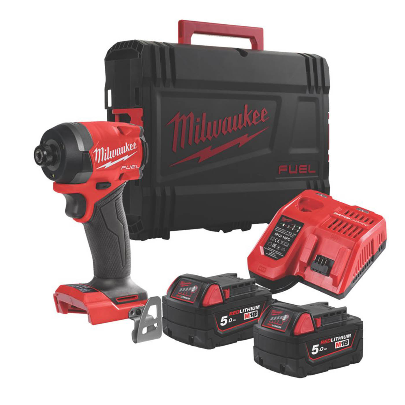 Milwaukee Impact Driver Cordless M18FID3-502XFUELLi-Ion Brushless 2x5.0Ah - Image 1