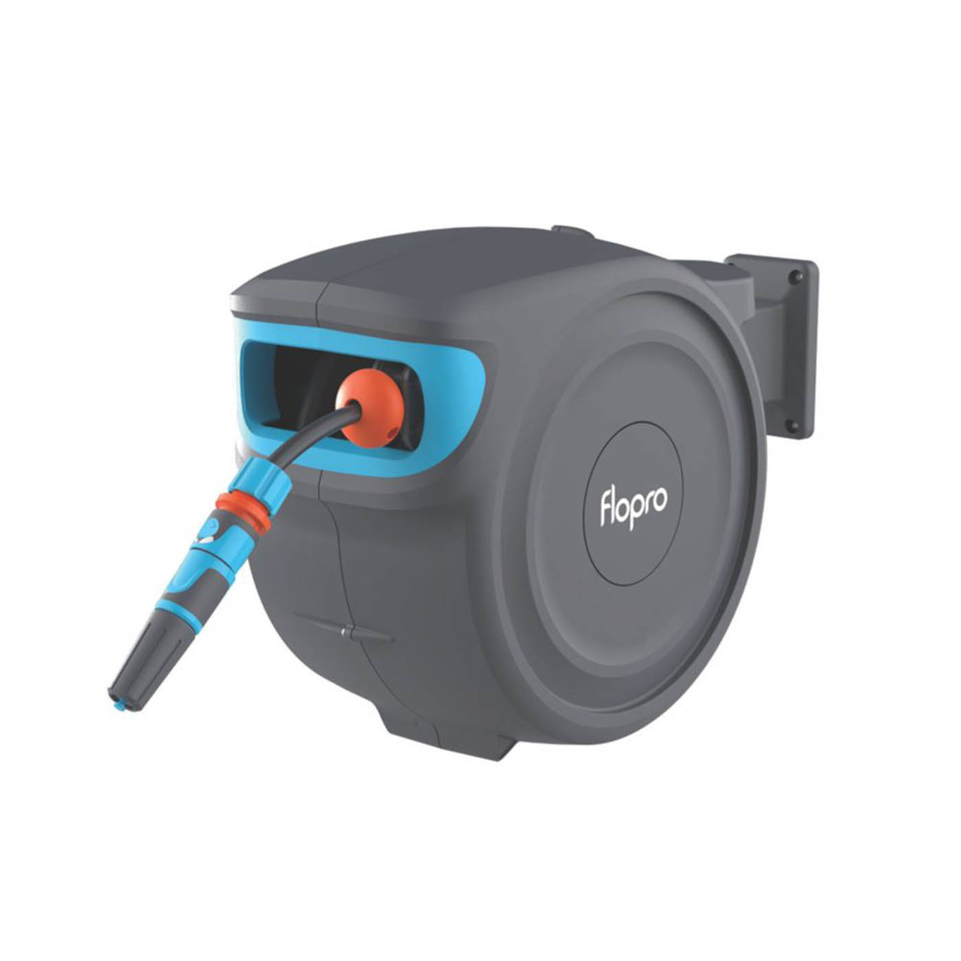 Flopro Hose Reel 20m Auto Rewind Wall Mounted 180° Swivel Retractable Garden - Image 2