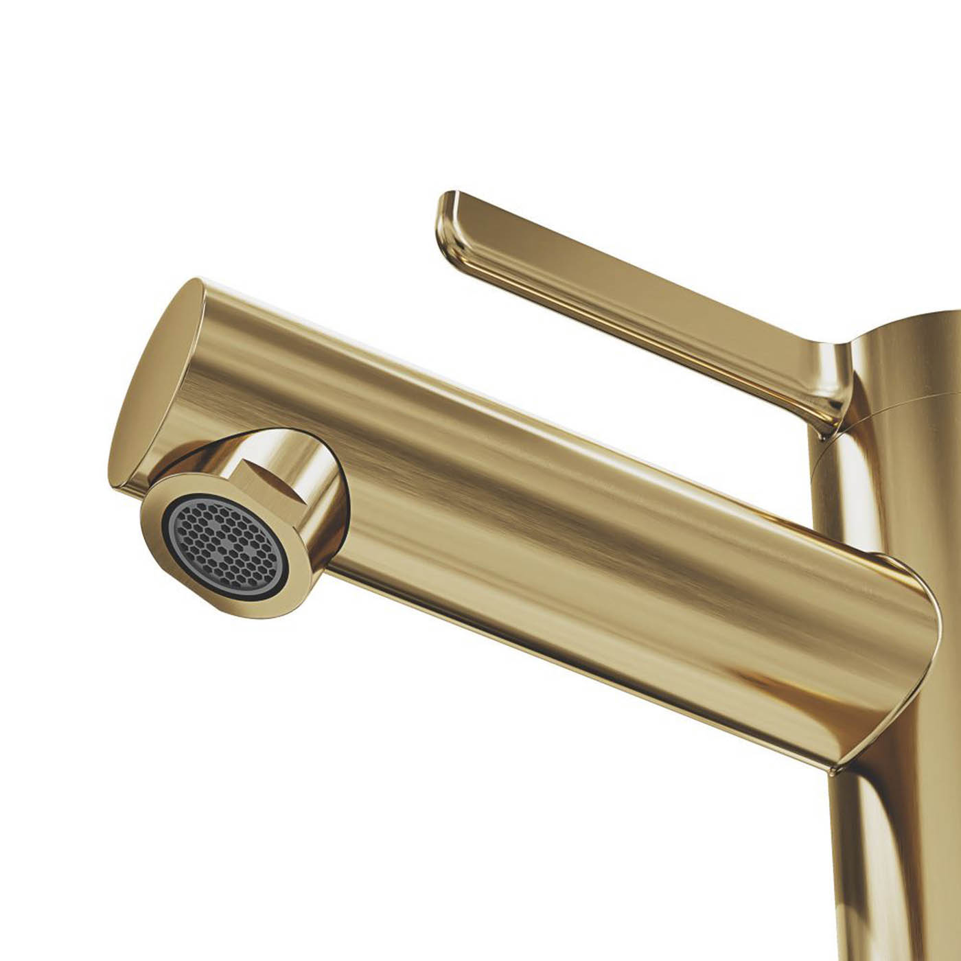 Swirl Bonda Brass 136mm Standard Lever Mono Basin Mixer Tap With Clicker Waste - Image 4