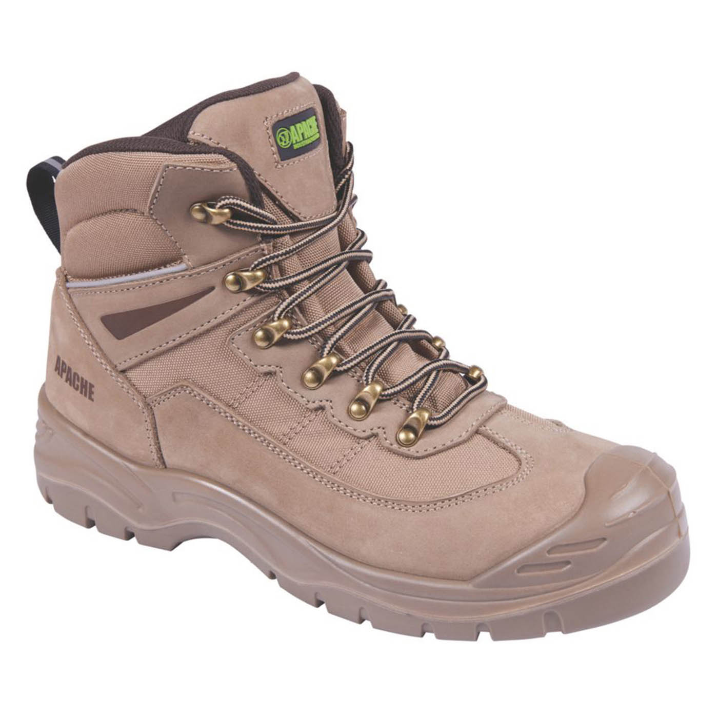 Apache Mens Safety Boots Nelson Stone Steel Toe Cap Comfort Leather Size 11 - Image 1