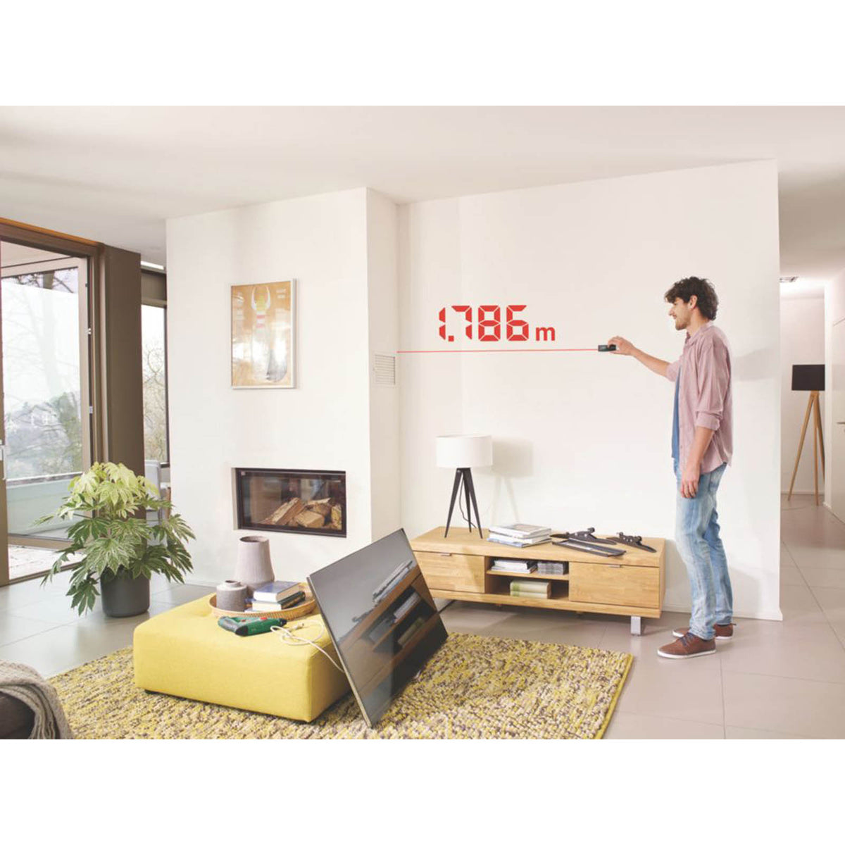 Bosch Digital Laser Measure 25m Zamo 0603672900 Compact Bluetooth 4.0 Indoor - Image 4