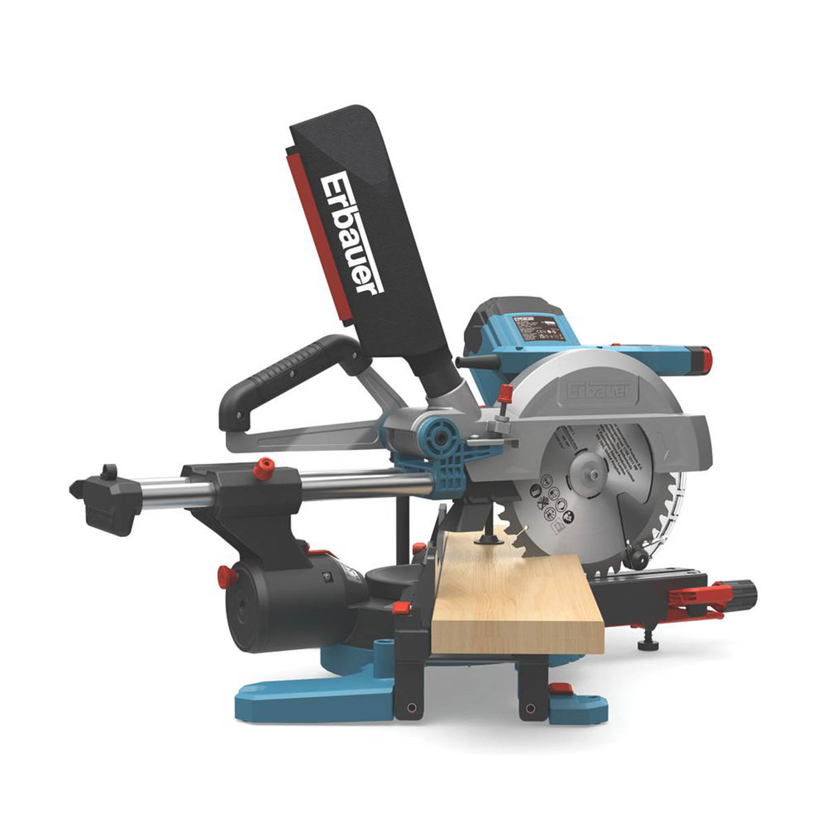 Erbauer Compound Mitre Saw Electric ERB1074MSW 254mm Double Bevel Sliding 1800W - Image 4