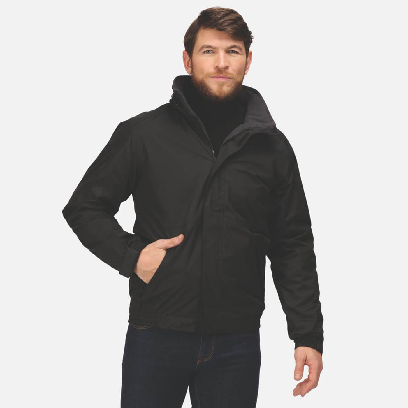 Regatta Waterproof Jacket 3 Pockets Black Ash Insulated 33" Chest Size X Small - Image 3