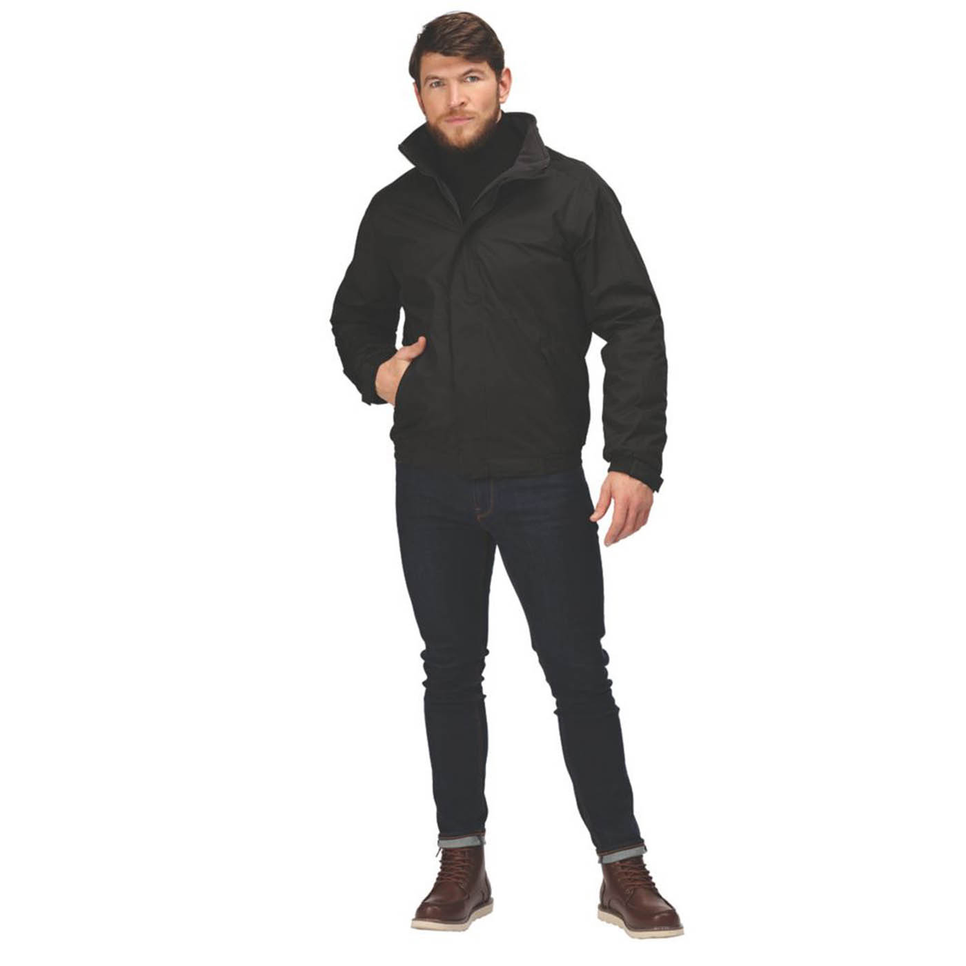 Regatta Waterproof Jacket 3 Pockets Black Ash Insulated 33" Chest Size X Small - Image 5