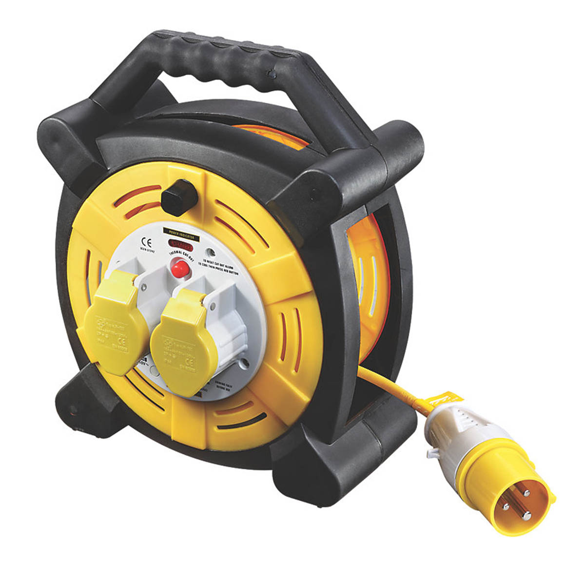 Masterplug Cable Reel 110V LVHLT2516/2-XD 16A 2-Gang 25m - Image 1