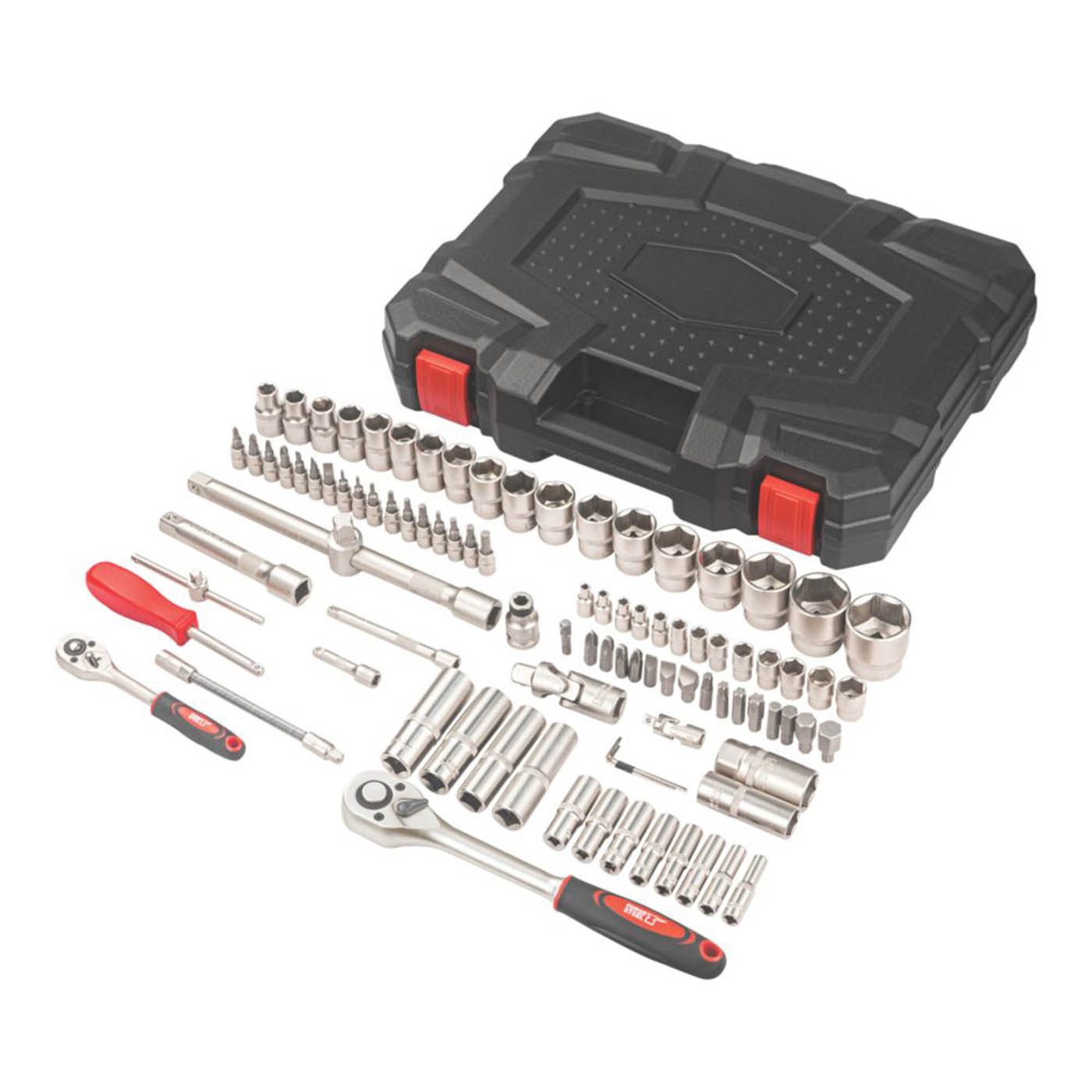 Forge Steel 3/8”, 1/4” & 1/2“ Drive Socket Set 94 Pieces - Image 1